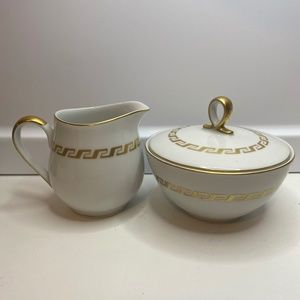 Mikasa Narumi Chancellor Japan covered sugar bowl & creamer pitcher Set